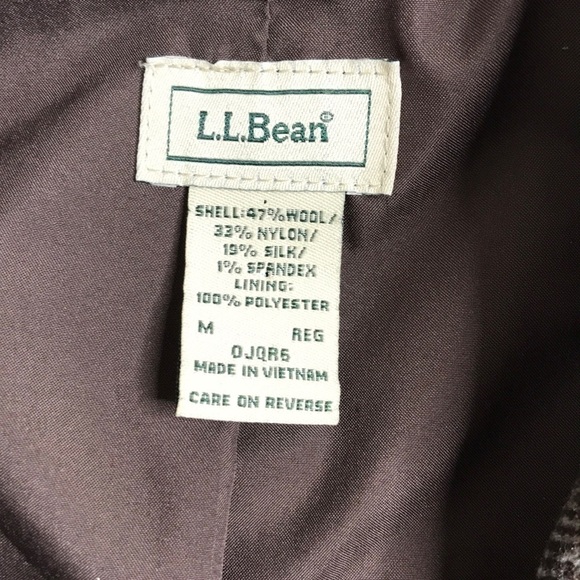 Vintage L.L Bean Brown/Pink Wool Blend Plaid Blazer Jacket - Picture 3 of 14